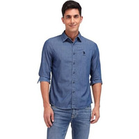 U.S. Polo Assn. Denim Co. Men's Slim Fit Shirt (Udshtfx0315_Blue