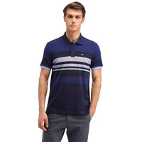 Arrow Sports Men's Striped Regular Fit Polo Shirt (Asaeots5278_Blue