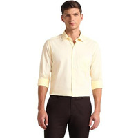 Arrow Men's Geometric Slim Fit Shirt (Araeosh1871_Yellow