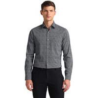 Arrow Men's Leaves Slim Fit Shirt (Araeosh1719_Navy