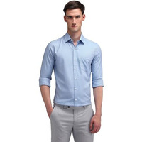 Arrow Men's Solid Slim Fit Dress Shirt (Araeosh1633_Lt. Blue