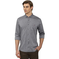 Louis Philippe Cotton Men's Slim Fit Shirt (Lysfcslb895156_Grey, 40