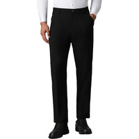 Louis Philippe Men's Classic Pants (Lptpmclbv33446_Black
