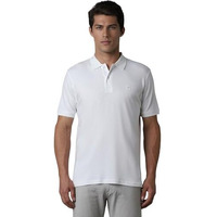 Louis Philippe Men's Cotton Solid Regular Fit T-Shirt (Lpkpmrgbx10237_White, Large