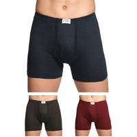 Lux Classic Men's Inner Elastic Trunks - Pack Of 3 (Color May Vary) - 90Cm | Premium 100% Cotton | Ultimate Comfort Breathable, Soft & Durable | Everyday Essential Lux Underwear Assorted