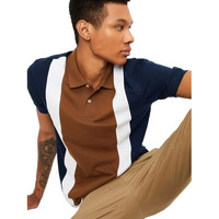 Max Men Slim Fit Colourblocked Polo T-Shirt (Su24Spsens62Camel)_Xl