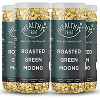 Healthy Treat Roasted Solid Moong 600 Gm (Pack Of 4-150 Gm Each) | Spicy Masala | Protein Rich | Gluten Free, Vegan