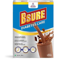 Bsure Diabetes Care- Balanced Vital Nutrients To Manage Blood Sugar, Weight & Strength | Nutrition To Help Manage Diabetes | Gluten And Transfat Free | Chocolate Flavour - 400Gm