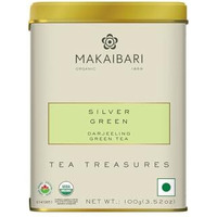 Makaibari Silver Green | 100 Gm Tin Caddy | Darjeeling Green Tea | Tea Treasure