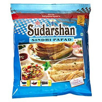 Sudarshan Sindhi Papad 400G | Authentic Indian Snack | Ready To Cook | Crispy And Delicious | Handmade Papadam | Perfect Meal Companion | Traditional Recipe (200 G X 2 Pack)