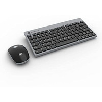 Portronics Key2 Combo Wireless Keyboard And Mouse Set, With 2.4 Ghz Usb Receiver, Silent Keystrokes, 1200 Dpi Optical Tracking, Compact Design, Multimedia Keys For Pc, Laptop & Usb Supported Devices (Grey)