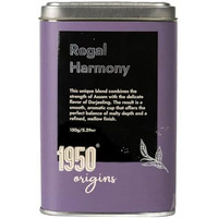 1950 Origins Regal Harmony | Premium Assam-Darjeeling Black Tea |100% Natural Loose Leaf Tea | Pure Assam Ctc With Darjeeling Whole Long Leaf Tea | Fresh,Aromatic & Pure | 150G Tin Caddy