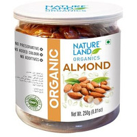 Natureland Organics Almonds 250 Gm, Healthy Organic Dry Fruits