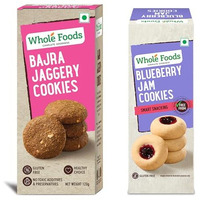 Whole Foods Gluten Free Cookies Combos |Blue Berry Cooki| Jaggery | Pack Of 2