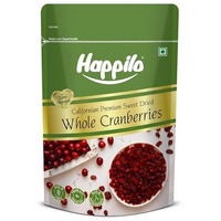 Happilo Premium Californian Dried And Sweet Whole Cranberries, 200G | Real Dried Fruit | No Fat And Low Calories | High Antioxidants, Dietary Fiber & No Gluten