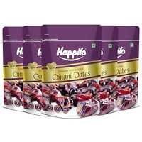 Happilo Premium International Omani Dates 250G (Pack Of 5), Fresh And Soft Dry Fruit, Rich In Fiber, Iron And Vitamin