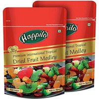 Happilo Premium International Dried Tropical Fruit Medley 200G Each (Pack Of 2)| Wholesome & Vitamin Rich Healthy Snack | No Artificial Colors, Gluten Free, No Preservatives