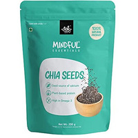 Eat Anytime Mindful Healthy & Natural Chia Seeds | Good Source Of Calcium | Plan Based Protein | High In Omega 3 | Control Blood Sugar & Help To Manage Weight | Healthy Snack Chia Seeds - 200Gm