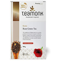 Teamonk Koen High Mountain Rose Green Tea (50 Cups) - 100 Gm Bag. Rich In Vitamin C And Antioxidants. Promotes Glowing Skin. Whole Loose Leaves (No Powder)