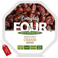 Everyday Four Omani Dates 400G | Khajur Dry Fruits | Premium Khajoor | Healthy & Nutritious Snack | Natural Sweetener | Rich In Protein & Vitamins | Dry Fruit Dates For Regular Diet (Pack Of 1)
