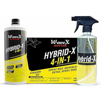 Wavex Hybrid-X Car Wax, Waterless Car Wash, Rinse Aid And Quick Detailer Car Polish Concentrate(1Ltr) Car Cleaning Spray With Microfiber Cloth | Dilutes 20 Times With Water