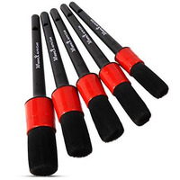 Wavex Detailing Brushes | Soft Nylon Bristle Perfect For Dashboard, Interior, Exterior, Leather, Air Vents And Automotive Cleaning Wheels (Pack Of 5)