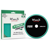 Wavex 6-Inch Hard Cut Foam Pad For Car | Low Profile 20Mm Design For Extreme Performance | High-Density Foam For Aggressive Cutting | Compatible With Da & Rotary Polisher | Machine Washable & Reusable