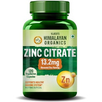VladoS Himalayan Organics Zinc Citrate | Support Healthy Immune Function | Improve Iron Absorption | Antioxidant Support - 120 Veg Capsules
