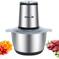 Ibell Mt200Sm Meat Chopper/Grinder/Mincer, 2 Litre Stainless Steel Bowl, 700W, Multi Purpose For Cutting Slicing Meat, Vegetables, Nuts & Fruits (Silver)