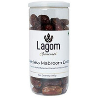 Lagom Gourmet Seedless Mabroom Dates 500G | Saudi Arabian | All Natural | No Preservatives | No Added Sugar | Gluten Free | Vegan | Plant Based | Non Gmo | Dry Fruits | Khajur | Khajoor | Khejur