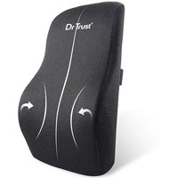 Dr Trust Usa Backrest For Car Seat, Office Chair To Sit Up Right, Orthopaedic Memory Foam Cushion/Pillow Back Pain Relief, Lumbar Support, Spine Alignment, And Posture Correction - 360, Black
