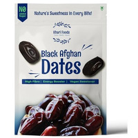 Khari Foods Premium Black Afghan Dates, High Fibre, Soft Dry Fruit Khajur/Khajoor, Energy Health Snacks (400G)