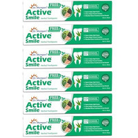 Dr. Morepen Active Smile Toothpaste With Bamboo Brush 100 Gm - Pack Of 6