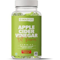 Boldfit Boldpops Apple Cider Vinegar Gummies With Mother And Vitamin B12, Green Apple Flavour, Gluten-Free  30 Gummies
