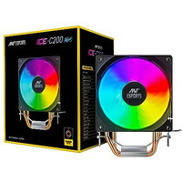 Ant Esports Ice-C200 V2 Cpu Cooler/Cpu Fan With Rainbow Led Fan | Support - Intel : Lga1700 / 115X / 1200/1366 X 775 & Amd : Am5, Am4, Am3+, Am3, Am2+, Fm2, Fm1