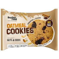 Beyond Food Oatmeal Cookies (Pack Of 12 X 20G Each) | Cinnamon & Raisins Flavor | Gluten Free, Sugar Free, No Aata & Maida | Oats Cookies With Nuts & Seeds | High Protein & Fibre | Oatmeal Biscuits