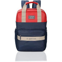 Uppercase 17L Vegan Leather Laptop Backpack | Up To 14''| 3X More Water Resistant Sustainable Bag | Rain-Proof Zippers Sturdy College Bag/Office Bag For Men & Women | 750 Days Warranty (Dark Blue)