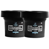 Rivona Naturals Activated Charcoal Teeth Whitening Powder - For Enamel Safe Teeth Whitening, Stain Remover, Freshens Breath - With Activated Charcoal & Clove Powder - 70G (Fluoride Free) Pack 2
