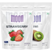Moon Freeze Dried Strawberry Chips And Kiwi Combo | No Preservatives, No Added Sugar, Healthy Dried Fruit | 100% Natural, Vegan, Gluten Free Snack For Kids And Adults |