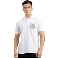Reebok Men's White Polo T Shirt |Casuals | Iconic Emblem Polo | Polo/Collar | Regular Fit | Half Sleeve | 100% Cotton