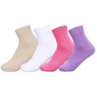 Supersox Ankle Socks For Women Made With Premium Cotton. Solid Design, Anti Odour & Anti Bacterial, Ideal For Daily Casual Wear/Gym/Office - Pack Of 4, Free Size, Multicolor