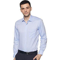 Van Heusen Men's Regular Fit Shirt (Vhsf1M76828_Medium Blue Solid 40)