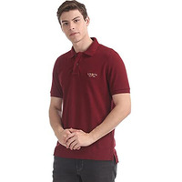 U.S. Polo Assn. Men's Ribbed Collar Pure Cotton Slim Fit Polo Shirt (Usts5800_Pomegranate_Xl)