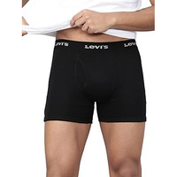 Levi's Cotton Men's Style #001 Classic Regular Fit Solid Boxer (001-Boxer Brief-Blk-P1_Black_M)
