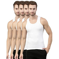 Dixcy Scott-Men-Innerwear-(Category)-Vest-(Style Id)-Pr12711Vs-(Color)-White-Pack Of4-(Size)M