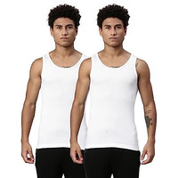 Levi's Men's Cotton Style #013 Rib Regular Fit Solid Vest (#013-Vest-Wht- White P2_S)