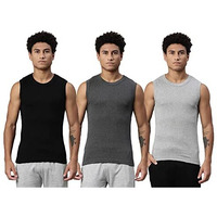 Levi's Men's Cotton Western Regular Fit Solid Vest (Pack Of 3) (#014-Vest-Asst-P3_Assorted_L)