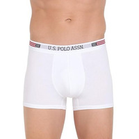 U.S. Polo Assn. Men's Solid Trunks (I660-001-Pl_White_M)