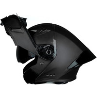 Steelbird Bluetooth Flip Up Isi Certified Motorcycling Helmet For Men And Women With Inner Smoke Sun Shield|Sba-20 7Wings(Medium 580 Mm,Glossy Black)