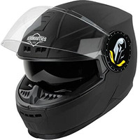 Steelbird Sbh-40 Isi Certified Full Face Helmet For Men And Women With Inner Smoke Sun Shield (Medium 580 Mm, Matt Midnight Black)